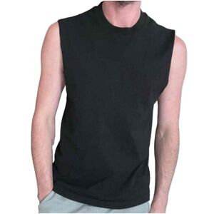 Everlast Mens Black Sleeveless High Neck Tank Top Size Medium